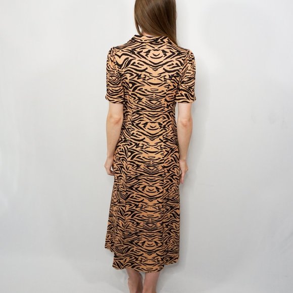 ASOS Tiger Print Short-Sleeve Maxi Dress NWT - Picture 4 of 6